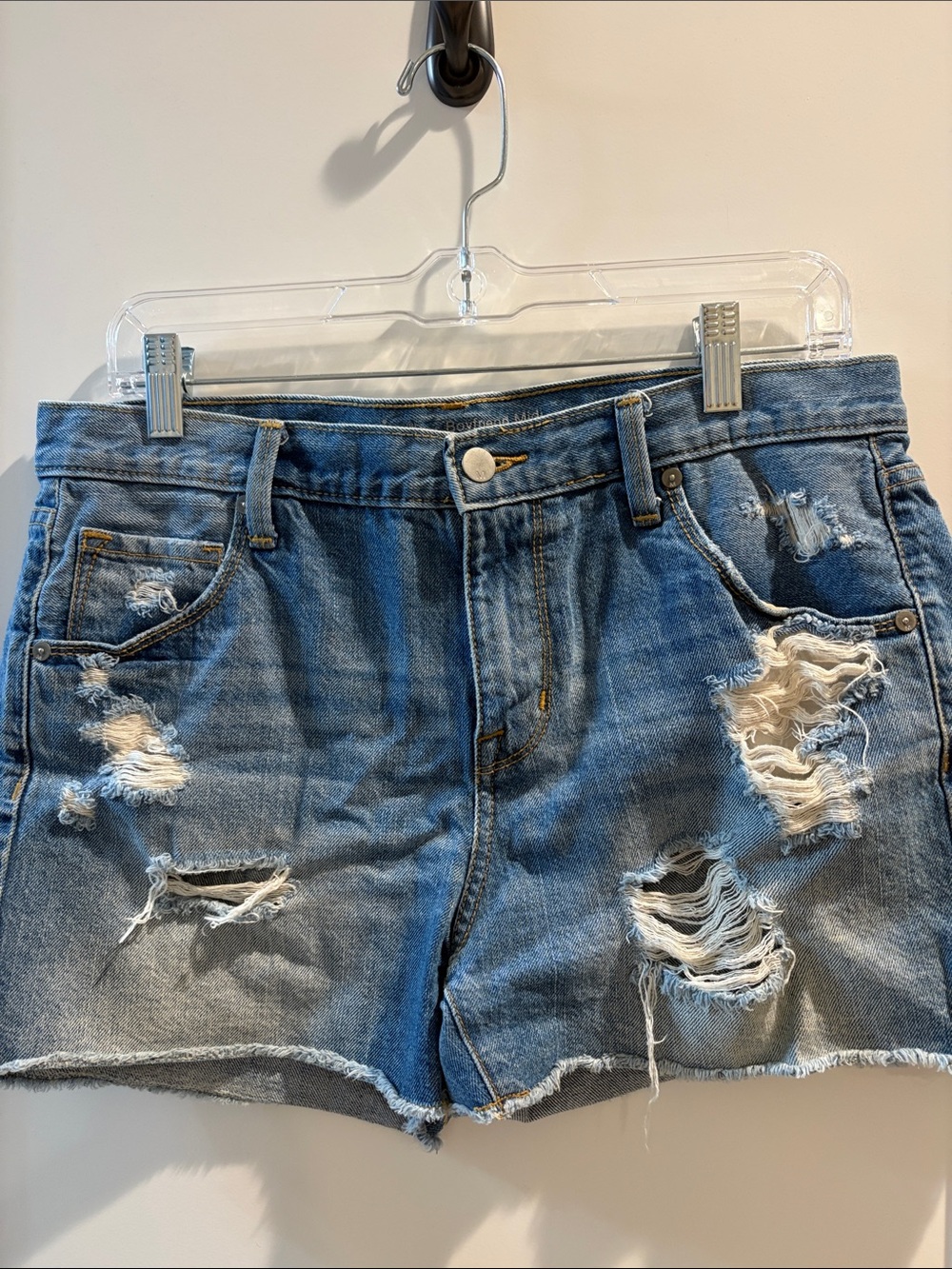 Mossimo Supply Co. Distressed Blue Denim Jean Shorts